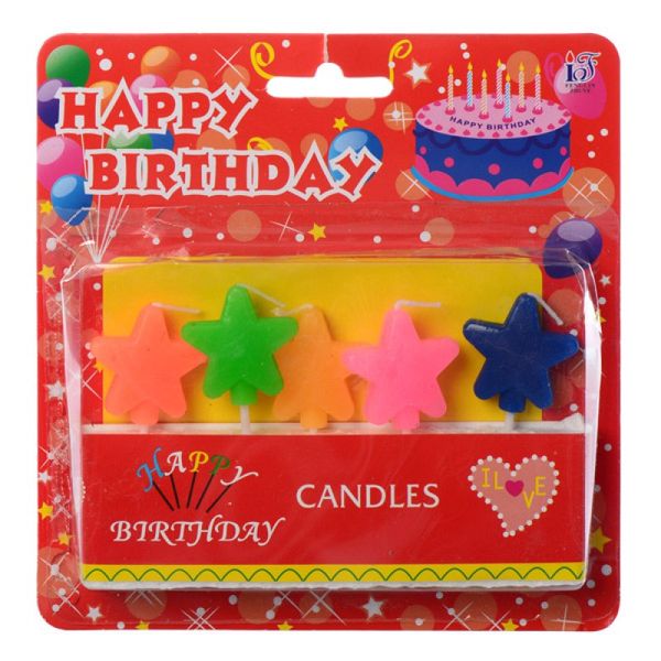 SZ-320 - Набір свічок для дитячого дня народження, свята - Зірочки, SZ-320