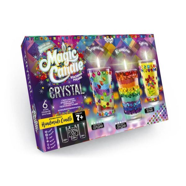 Danko Toys MgC-02-01 - Набор для творчества Свечи своими руками, изготовление свечи хендмейд Magic Candle Crystal