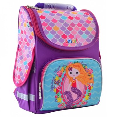 Ранец (рюкзак) - каркасный школьный для девочки фиолетовый - Принцесса Русалка, PG-11 Smart 555934 555934