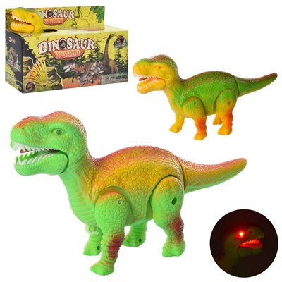 3809 - Игрушка динозавр со звуковыми и световыми эффектами, ходит, 3809