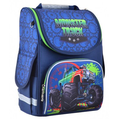1 Вересня 554523 - Ранець (рюкзак) — каркасний шкільний для хлопчика — Машина Джип Монстер трак, PG-11 Monster Truck, 554523