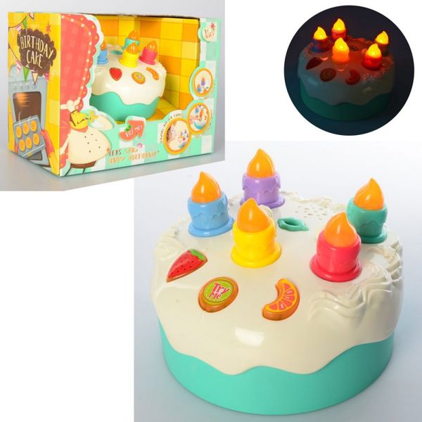 P8625 - Дитячий ігровий музичний Торт — свічки світяться, музика happy birthday, P8625