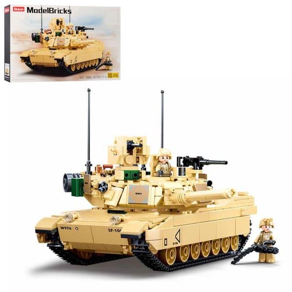 Sluban 0892 - Конструктор - танк Abrams из 781 элемента - с фигурками солдатиков