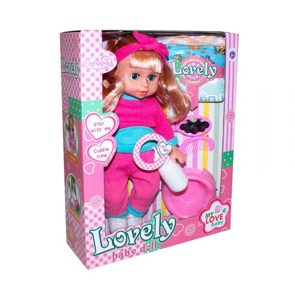 Limo Toy HX355 - Пупс лялька 32 см Сестричка бебі аксесуарами, горщик, п'є — пісяє.