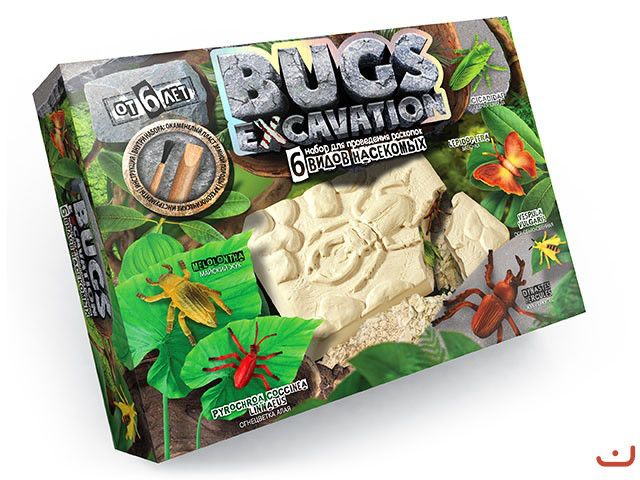 Danko Toys BEX-01-01,02,03,04 - Набор для юных археологов-энтомологов BUGS EXCAVATION