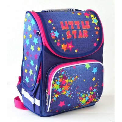 1 Вересня 554143 - Ранець (рюкзак) — каркасний шкільний для дівчинки — Маленька Зірка, зірочки PG-11 Little Star, Smart 554143