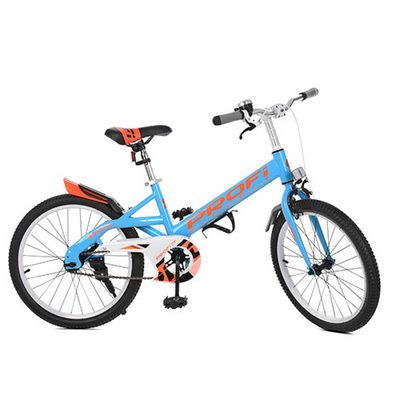 Profi W20115-2 - Детский двухколесный велосипед PROFI 20 дюймов голубой с оранжевым, Original W20115-2 