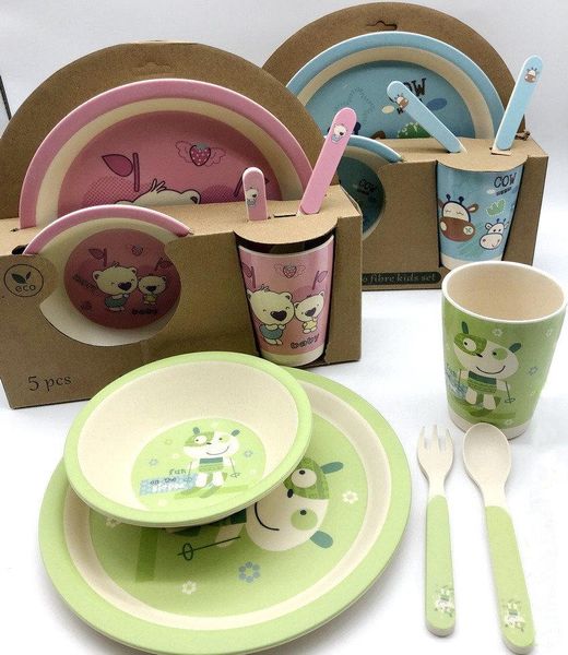 Бамбуковий посуд (для дітей), набір із 5 предметів — мікс видів, Bamboo Fibre kids set, N02330 1017982434 фото товару