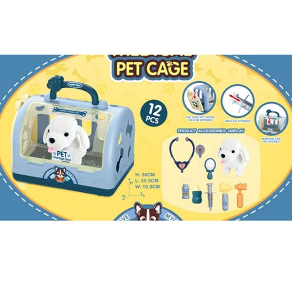 699-70A, 2222 - Игровой набор с собачкой - Доктор Ветеринар, в чемодане, собачка в переноске с набором доктора.