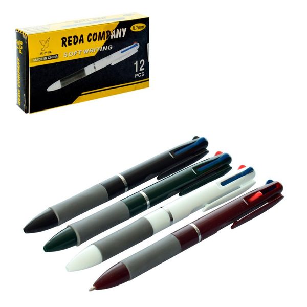 Автоматическая трехцветная шариковая ручка (блок - 12 шт), 460 460