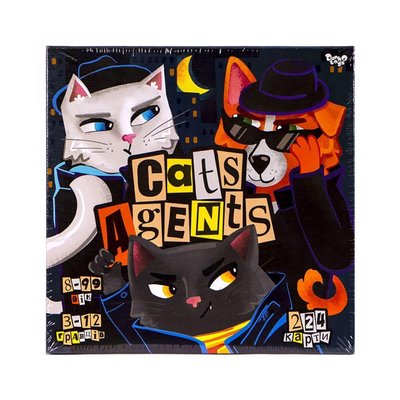 Настольная игра Коты агенты Cats Agents, игра для всей семьи, для вечеринки взрослых и детей G-CA-01