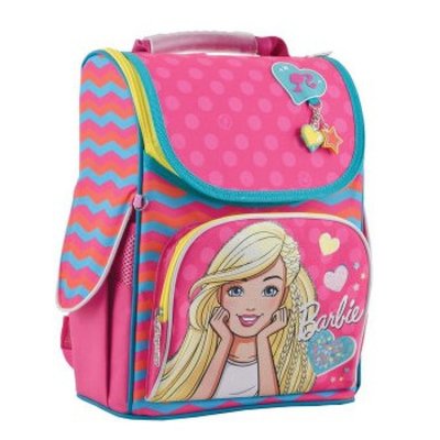 1 Вересня 553275 - Ранець (рюкзак) — каркасний шкільний для дівчинки рожевий Барбі, H-11 Barbie rose, 553275