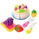 Ігровий чайний набір торт на липучці, дитячі продукти на липучці 170C1, 1025 фото 1