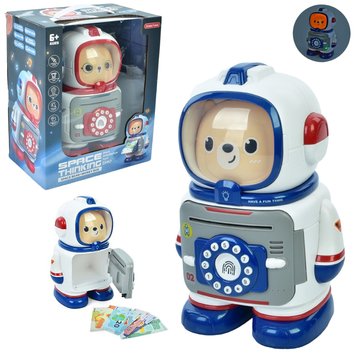Limo Toy 5061 - Дитяча Скарбничка Космонавт ведмедик - сейф з кодовим замком, затягує купюри