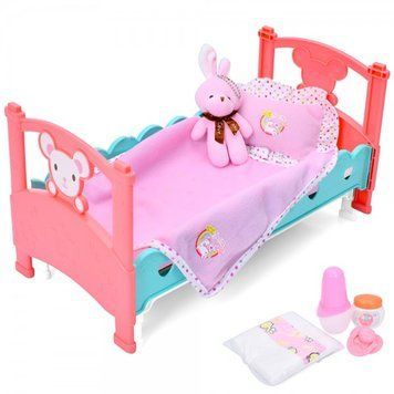Limo Toy M 3836 - Ліжечко для Пупса baby born, аксесуари підгузники, пляшечка, соска, постіль, іграшка, M 3836-07