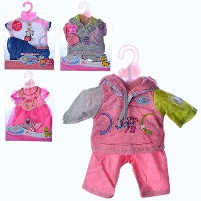 Одяг для пупса Baby born 42 см "BВ" бебі-берн або сестрички бебі-берн, на вішалці, 4 різновиду, BJ-414-DBJ-442-44 BJ-414-DBJ-442-445A-