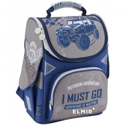 GO18-5001S-18 - Ранець (рюкзак) — каркасний шкільний для хлопчика — Машина Джип, GO18-5001S-18