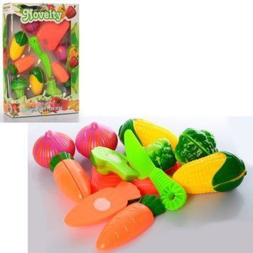18756 - Игровой набор продукты на липучке - овощи на липучках, досточка, нож, 8&nbsp;штук