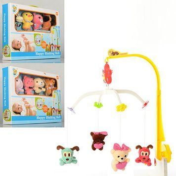 Limo Toy D081 (080, 082) - Карусель Мобиль на кроватку музыкальная заводная, подвески плюш