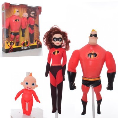 Набір ляльок сім'я з мультфільму Супер сімейка - Еластик, містер Винятковий і дитина SD4047