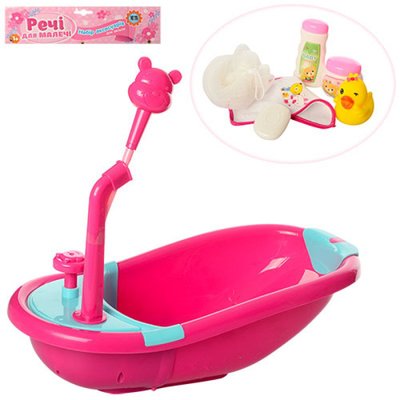 Limo Toy M 3836-08 - Ванночка (ванная) для Пупса baby born, ваночка для куклы, аксессуары полотенце, мочалка, утка, флаконы,M 3836