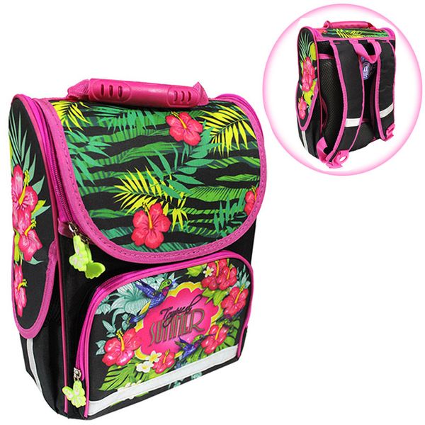 Ранец (рюкзак) - короб ортопедический для девочки - Цветы, размер 34,5*25,5*13см Smile 988413 709023356 фото товара