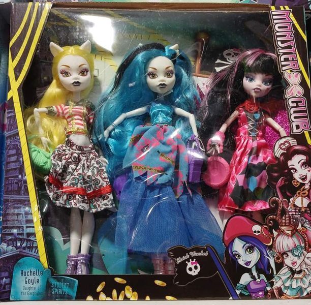 monstro_3 - Лялька Монстер Хай (Monster High) набір 3 чарівні монстро ляльки шарнірні нова колекція вечірка